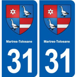 31 Martres-Tolosane blason ville autocollant plaque stickers