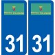 31 Martres-Tolosane logo ville autocollant plaque stickers