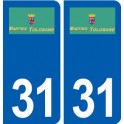 31 Martres-Tolosane logo ville autocollant plaque stickers