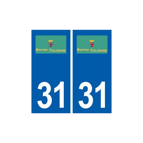 31 Martres-Tolosane logo ville autocollant plaque stickers