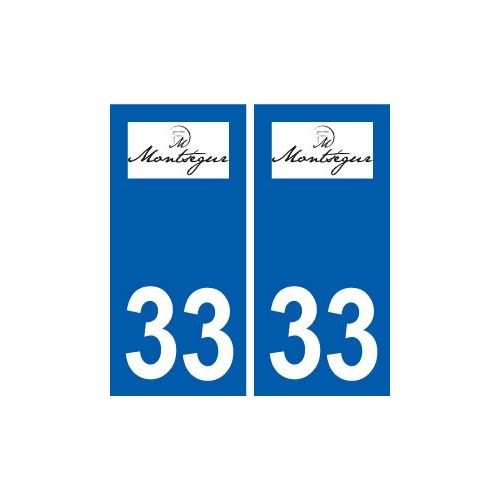 33 Monségur logo ville autocollant plaque stickers