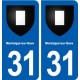 31 Montaigut-sur-Save blason ville autocollant plaque stickers