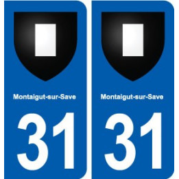 31 Montaigut-sur-Save blason ville autocollant plaque stickers
