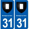 31 Montaigut-sur-Save blason ville autocollant plaque stickers
