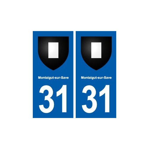 31 Montaigut-sur-Save blason ville autocollant plaque stickers