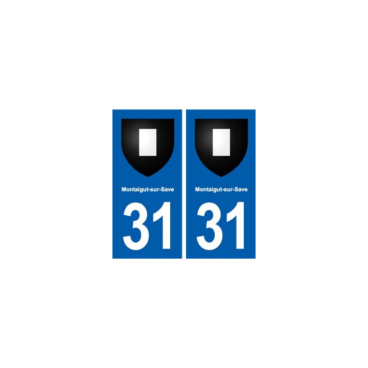 31 Montaigut-sur-Save blason ville autocollant plaque stickers