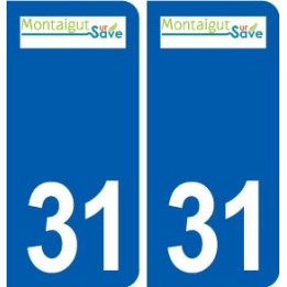 31 Montaigut-sur-Save logo ville autocollant plaque stickers