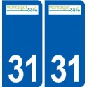 31 Montaigut-sur-Save logo ville autocollant plaque stickers