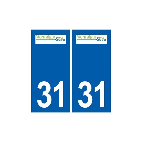 31 Montaigut-sur-Save logo ville autocollant plaque stickers