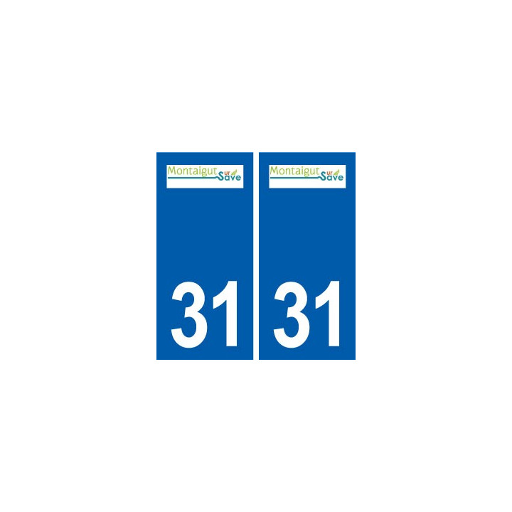 31 Montaigut-sur-Save logo ville autocollant plaque stickers