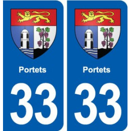33 Portets blason ville autocollant plaque stickers