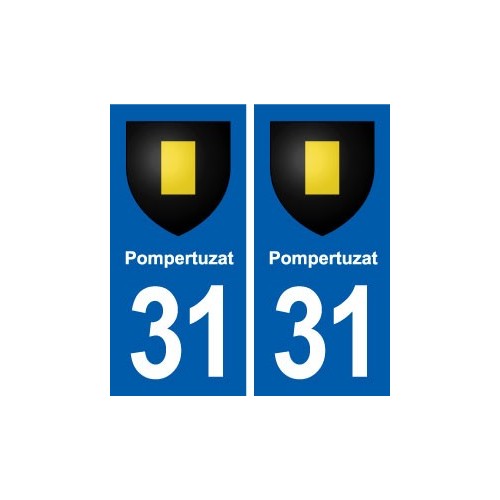 31 Pompertuzat blason ville autocollant plaque stickers