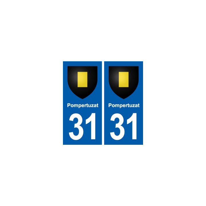 31 Pompertuzat blason ville autocollant plaque stickers