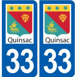 33 Quinsac logo ville autocollant plaque stickers