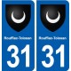 31 Rouffiac-Tolosan blason ville autocollant plaque stickers