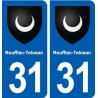 31 Rouffiac-Tolosan blason ville autocollant plaque stickers