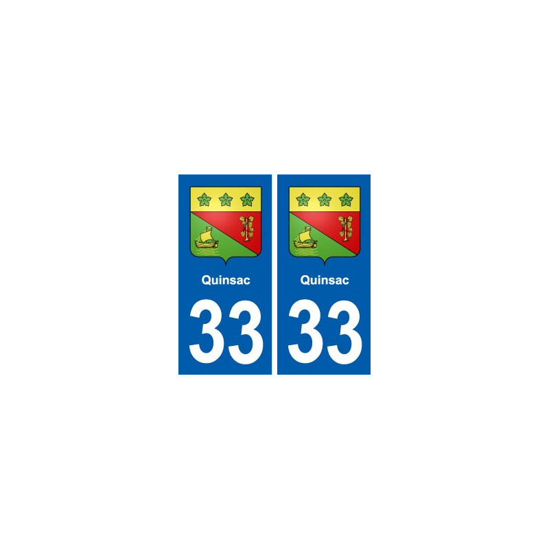 33 Quinsac blason ville autocollant plaque stickers
