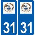 31 Rouffiac-Tolosan logo ville autocollant plaque stickers