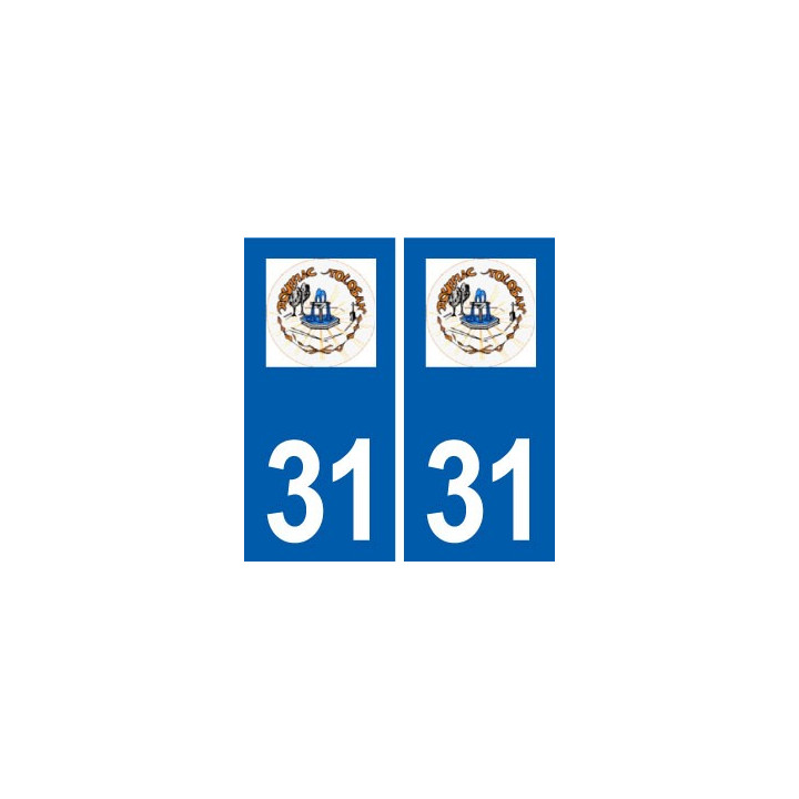 31 Rouffiac-Tolosan logo ville autocollant plaque stickers