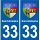 33 Saint-Estèphe blason ville autocollant plaque stickers
