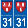31 Saint-Geniès-Bellevue blason ville autocollant plaque stickers