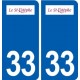 33 Saint-Estèphe logo ville autocollant plaque stickers