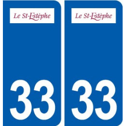 33 Saint-Estèphe logo ville autocollant plaque stickers