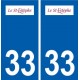 33 Saint-Estèphe logo ville autocollant plaque stickers