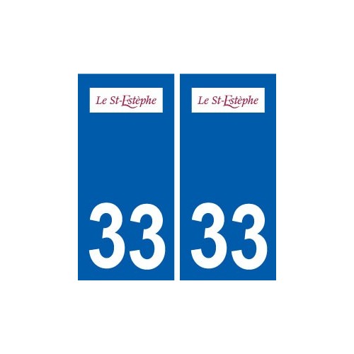 33 Saint-Estèphe logo ville autocollant plaque stickers