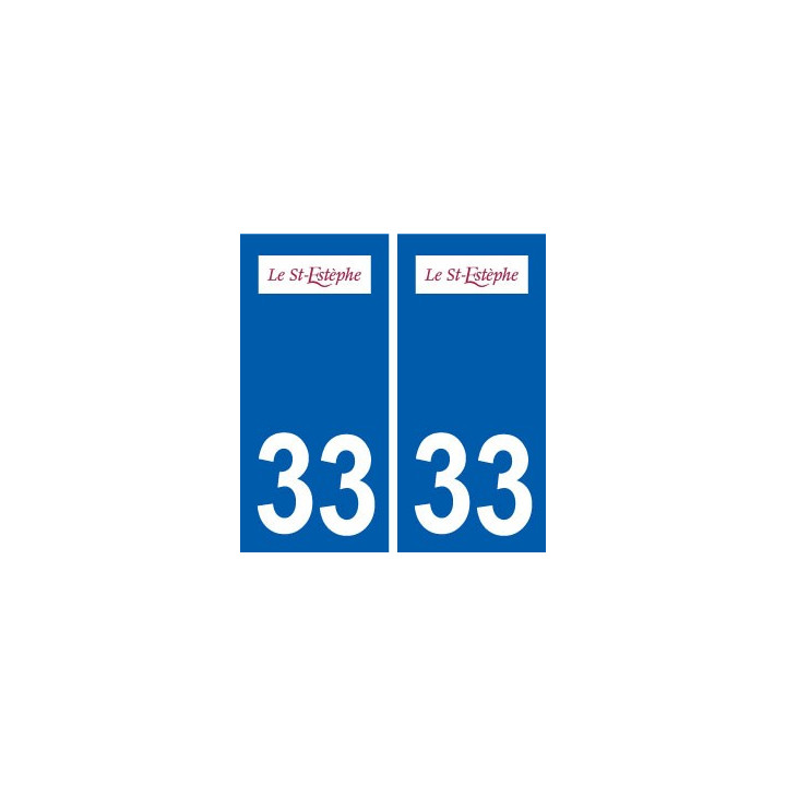 33 Saint-Estèphe logo ville autocollant plaque stickers