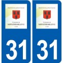 31 Saint-Geniès-Bellevue logo ville autocollant plaque stickers