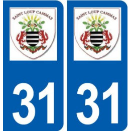 31  Saint-Loup-Cammas logo ville autocollant plaque stickers