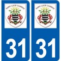 31  Saint-Loup-Cammas logo ville autocollant plaque stickers