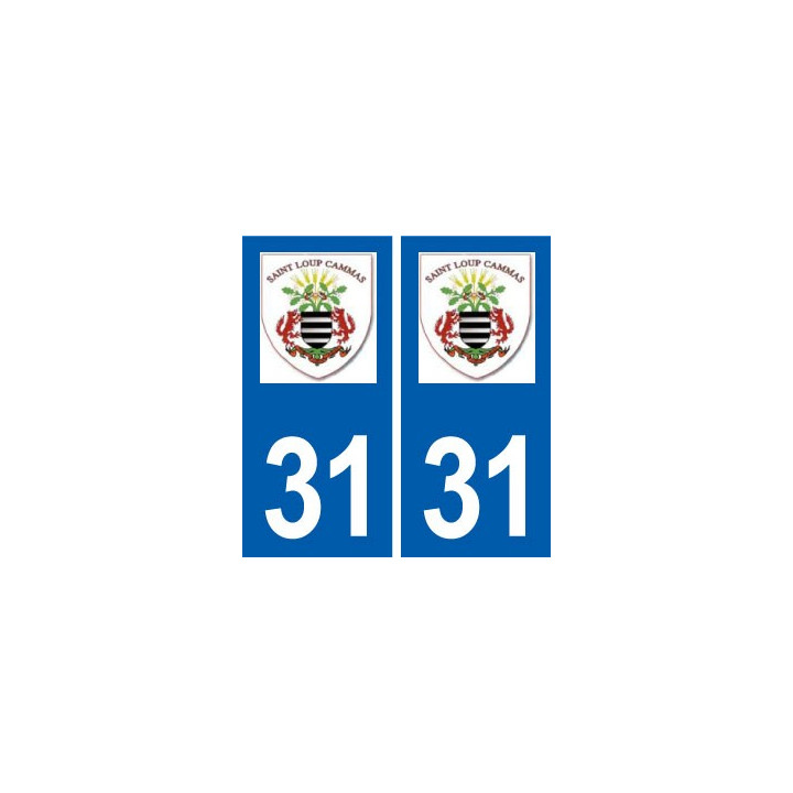31  Saint-Loup-Cammas logo ville autocollant plaque stickers