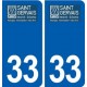 33 Saint-Gervais logo ville autocollant plaque stickers