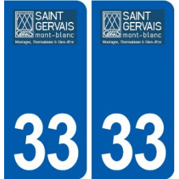 33 Saint-Gervais logo ville autocollant plaque stickers