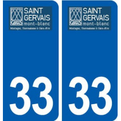 33 Saint-Gervais logo ville autocollant plaque stickers