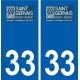 33 Saint-Gervais logo ville autocollant plaque stickers