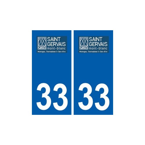 33 Saint-Gervais logo ville autocollant plaque stickers