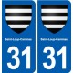 31 Saint-Loup-Cammas blason ville autocollant plaque stickers