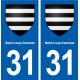 31 Saint-Loup-Cammas blason ville autocollant plaque stickers