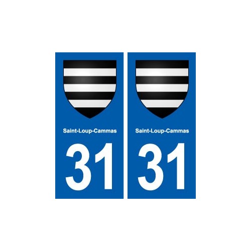 31 Saint-Loup-Cammas blason ville autocollant plaque stickers