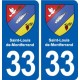 33 Saint-Louis-de-Montferrand blason ville autocollant plaque stickers