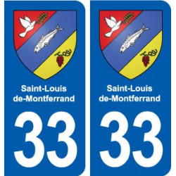 33 Saint-Louis-de-Montferrand blason ville autocollant plaque stickers