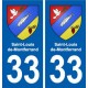 33 Saint-Louis-de-Montferrand blason ville autocollant plaque stickers