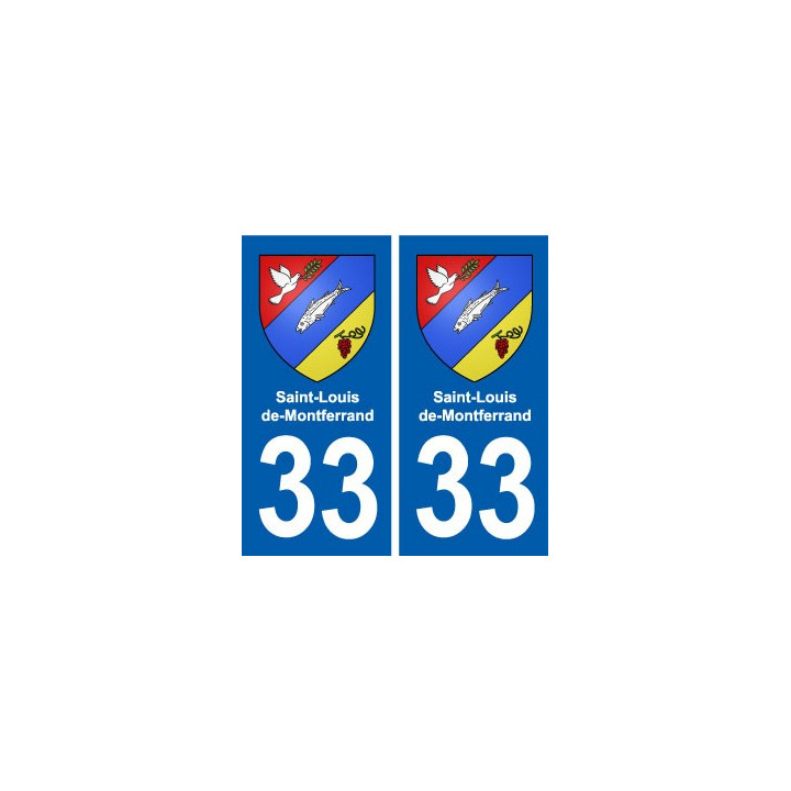 33 Saint-Louis-de-Montferrand blason ville autocollant plaque stickers