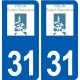31 Saint-Sauveur logo ville autocollant plaque stickers