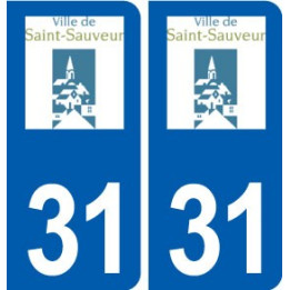 31 Saint-Sauveur logo ville autocollant plaque stickers