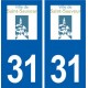 31 Saint-Sauveur logo ville autocollant plaque stickers