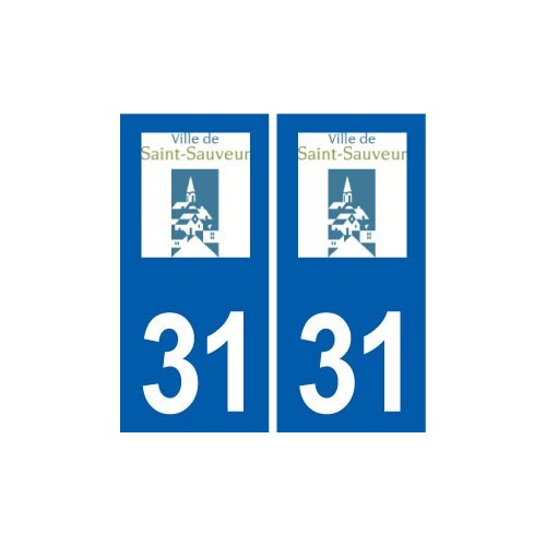 31 Saint-Sauveur logo ville autocollant plaque stickers